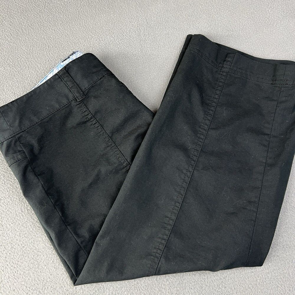 Tori Richard Capri Pants Womens 4 Black Cropped Stretch Island Beach Vacation